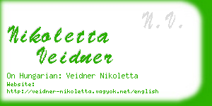 nikoletta veidner business card